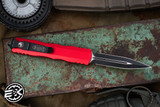 Microtech Dirac OTF Automatic Knife Red 3\" Dagger Black 225-1RD