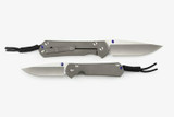 Chris Reeve Knives Small Sebenza 31, Natural Canvas Micarta, 3" Damascus