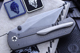 Jonas Iglesias (JI Knives) Mini Volt Textured Titanium  3" Dark Rubbed
