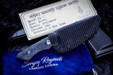 ExtremAddiction (Sergey Rogovets) FX7 Fat Carbon Blue Fixed Blade Knife 4" Elmax