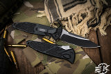 Microtech Socom Elite Automatic Folding Knife 4" Clip Point Black Serrated 160A-2T
