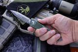 Microtech Troodon OTF Green D/E 3" (Dagger Stonewash Serrated) 138-12OD