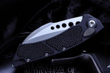 Marfione Custom Hawk Auto Stingray Inlay, (4" Hand Rubbed Satin Blade)