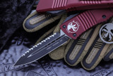 Microtech Combat Troodon Merlot OTF Automatic D/E 3.8" Black Full Serrated 142-3MR