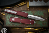 Microtech Ultratech OTF Automatic Knife Merlot Red 3.4" Dagger Stonewash 122-10MR