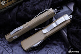 Microtech Ultratech Tan OTF Automatic Knife 3.4" Satin D/E Dagger 122-4TALT
