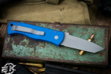 ProTech Emerson CQC7 Automatic Folding Knife Blue 3.25" Chisel Tanto Blasted E7T01-BLUE
