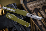 Microtech UTX-70 Hellhound OTF Automatic Knife OD Green 2.4" Stonewash 419-10ODS