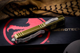 Microtech Ultratech OD Green Distressed Automatic Knife 3.4" Dagger Stonewash 122-10DOD