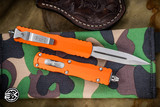 Microtech Dirac OTF Automatic Knife Orange 3" Dagger Stonewash 225-10OR