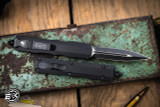 Microtech Dirac OTF Automatic Knife Black Aluminum 2.8" M390 Dagger Black 225-1T