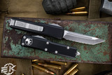 Microtech UTX-85 OTF Automatic Knife 3.1" Tanto Apocalyptic Stonewash Serrated 233-12AP