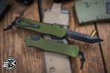 Heretic Knives Hydra Green OTF Automatic Knife 3.6" DLC Tanto 