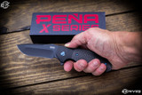 Enrique Pena X Series Mini Diesel CF/Titanium Framelock Knife 3.25" M390 Black