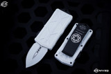 Microtech Exocet "Storm Trooper" OTF Automatic Knife/Money Clip Cali-Legal 1.9" White Dagger 157-1ST