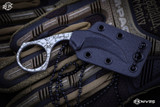 Bastinelli Knives "Diagnostic" Skull Engraved Neck Knife 1.5" Stonewash