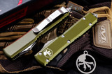 Microtech UTX-70 OTF Automatic OD Green 2.4" Dagger Apocolyptic Stonewash 147-10APOD