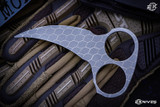 McNees Custom Knives PM "Retainer" Punch Dagger Snakeskin Stonewash 2.6" 20CV