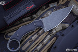Bastinelli Knives Custom "Assaulite" G10 Handles Fixed Blade 4.25" Stonewash