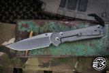 Left Hand-Chris Reeve Knives Large Sebenza 31 Folding Knife Sandblasted Titanium 3.6" MagnaCut Drop Point Stonewash L31-1001