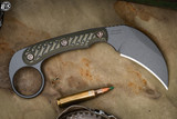 RMJ Tactical "Korbin" Karambit Fixed Blade Knife Dirty Olive G10 3" Tungsten Hawkbill