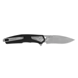 Kershaw Tremolo Assisted Flipper Knife Black/Silver GFN 3.1" 4Cr14 Clip Point Stonewash 1390