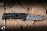 Benchmade Sibert Adamas AXIS Lock Folding Knife Black G10 3.78" CruWear Drop Point Gray Serrated 275SGY-1