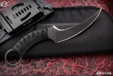 Bastinelli Knives "Mako" Black Tsukamaki, Skull Menuki Dark Stonewash