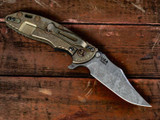 Rick Hinderer Knives XM-18 3.5? Bowie-Battle Field Pickup-Black G10 RHK-25