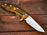 Rick Hinderer Knives XM-18 3.5? Spanto-Stonewash Bronze-Translucent Green G10 RHK-58