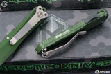 Heretic Knives Manticore S Green OTF 2.6" Tanto Stonewash