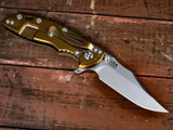 Rick Hinderer Knives XM-18 3.5? Bowie-Stonewash Bronze-OD Green G10 RHK-105