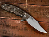 Rick Hinderer Knives XM-18 3.5? Bowie-Battle Bronze-Black/Dark Green G10 RHK-110