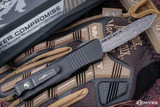 Microtech Troodon OTF Automatic Knife Bronze Accents Tanto 3" Damascus 140-16S (Blemish)