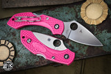 Spyderco Dragonfly 2 Pink Heals Lightweight Knife Pink FRN 2.3" S30V Satin C28FPPNS30V2