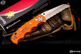Spyderco Autonomy Automatic Folding Knife Orange G10 3.5" H-1 Serrated C165GSOR