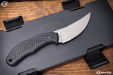 Bastinelli Knives "Chopper" Custom Reaper Logo Fixed Blade Knife 3.5" M390 Stonewash