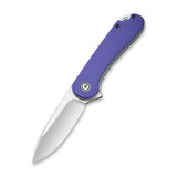 CIVIVI Elementum Flipper Knife Purple G10 2.9" D2 Satin Drop Point C907V