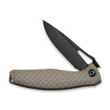 CIVIVI  Wyvern Liner Lock Knife Tan Fiber-glass Reinforced Nylon Handle (3.45'' Black Stonewashed D2) C902F