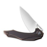 CIVIVI Plethiros Liner Lock Knife Black Hand Rubbed Copper Handle (3.45'' Satin 154CM) C904D