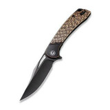 CIVIVI Dogma Flipper Knife Black Polished Copper Handle (3.46'' Black Stonewashed D2) C2005F