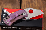 Jonathan Mcnees Custom/Spyderco McBee Violet Titanium 1.5" Stonewash