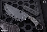 Bastinelli Knives Mako Bronze Skulls Sculpted 4.5" Dark Stonewash Serrated