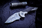 Glenn Hovin "Foniks" Marble Carbon Fiber Damasteel (Preowned)
