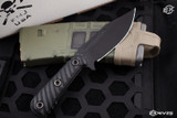 RMJ Tactical "UCAP" Blackout Textured Fixed Blade Knife 4"