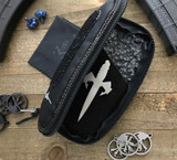 Marfione Custom Combat Troodon Bronze Accents 3.8" Tanto Star Grind Damascus