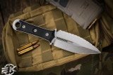 Microtech/Borka Blades SBD Fixed Blade Knife Black G10 4.3" Dagger Serrated 201-12