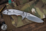 Rick Hinderer Knives XM-18 3.5" Slicer Knife Orange G10, Stonewash