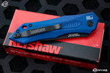 Kershaw Launch 6 Blue Aluminum Automatic 3.75" Drop Point Black