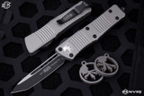 Microtech Troodon OTF Automatic Knife Titanium Grey 3" Tanto Black 140-1TG